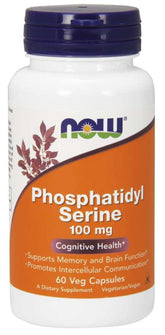 Phosphatidyl sérine phosphatidylsérine 100 MG 60 gélules NOW FOODS
